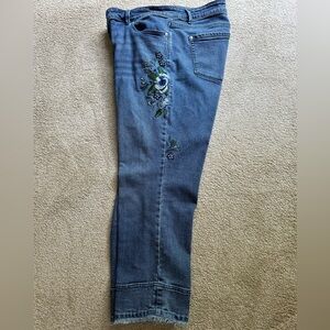 J JILL AUTHENTIC FIT CROPPED JEANS SIZE 14